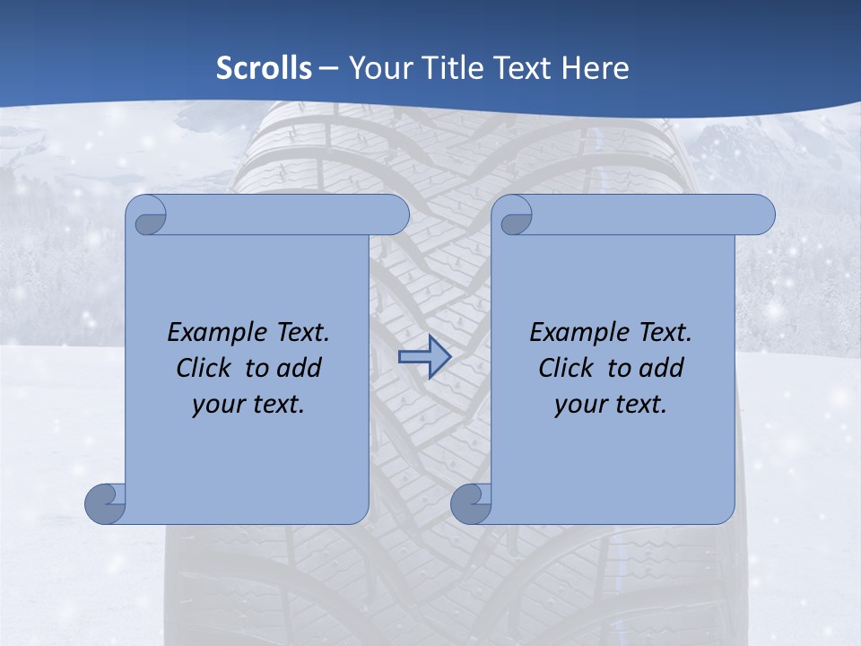 Rad Schneefahrbahn Schnee PowerPoint Template