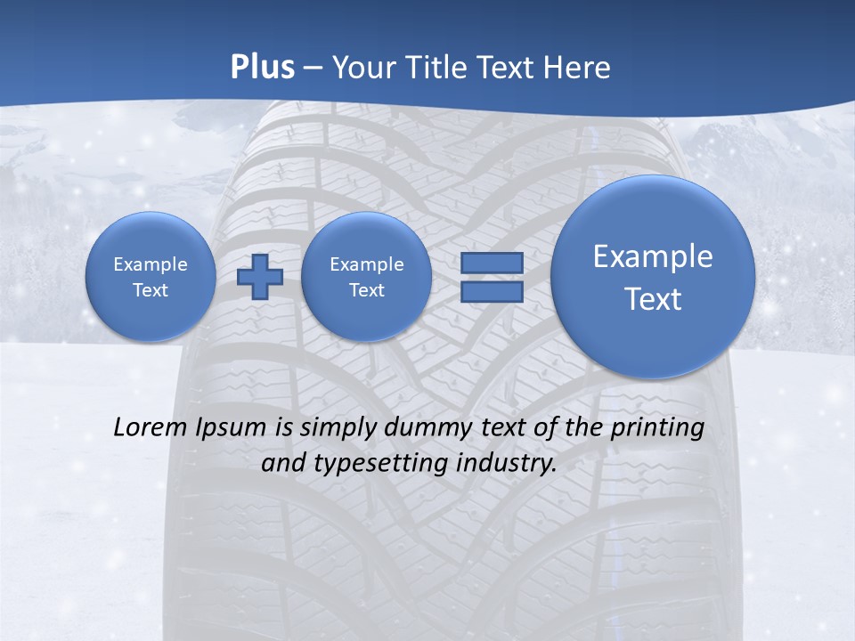 Rad Schneefahrbahn Schnee PowerPoint Template