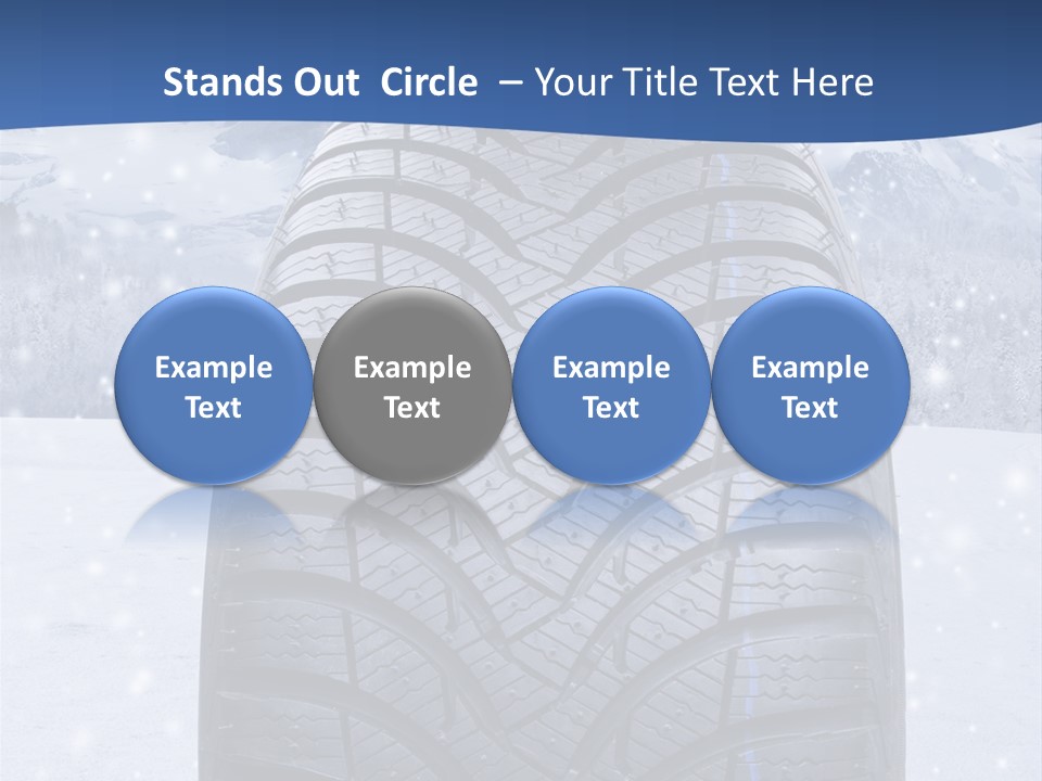 Rad Schneefahrbahn Schnee PowerPoint Template