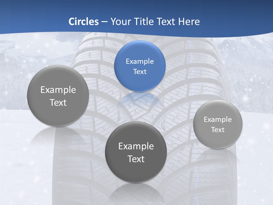 Rad Schneefahrbahn Schnee PowerPoint Template
