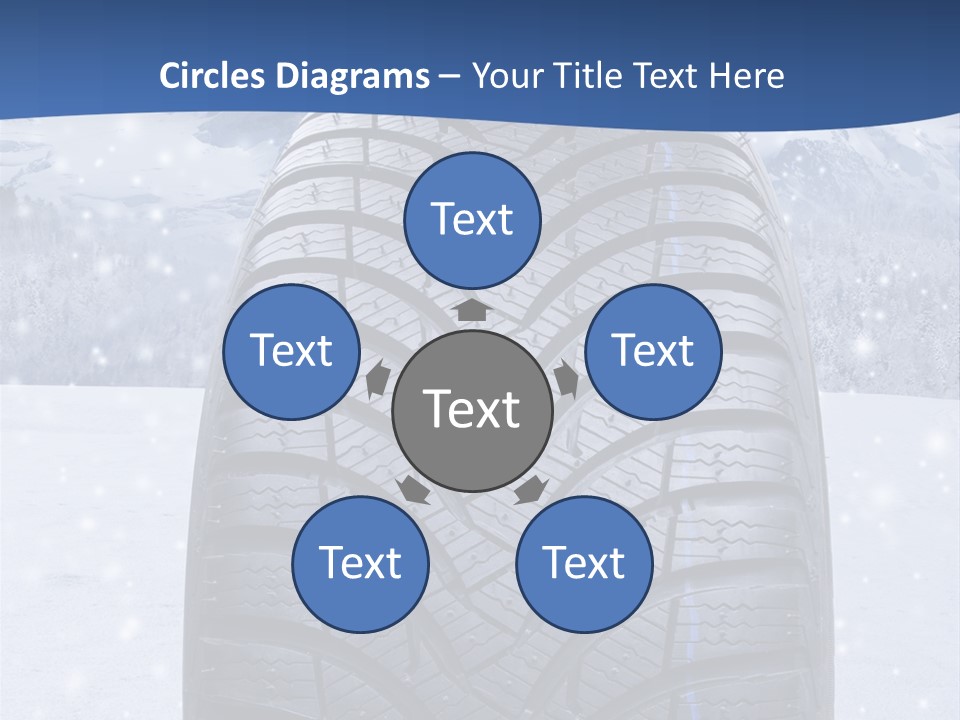 Rad Schneefahrbahn Schnee PowerPoint Template