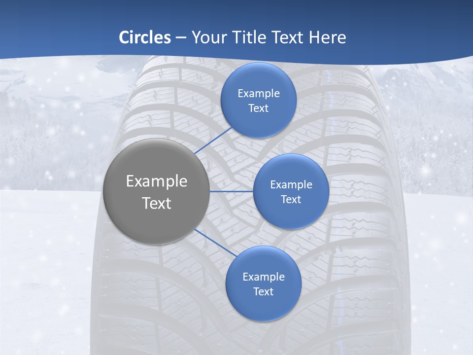Rad Schneefahrbahn Schnee PowerPoint Template