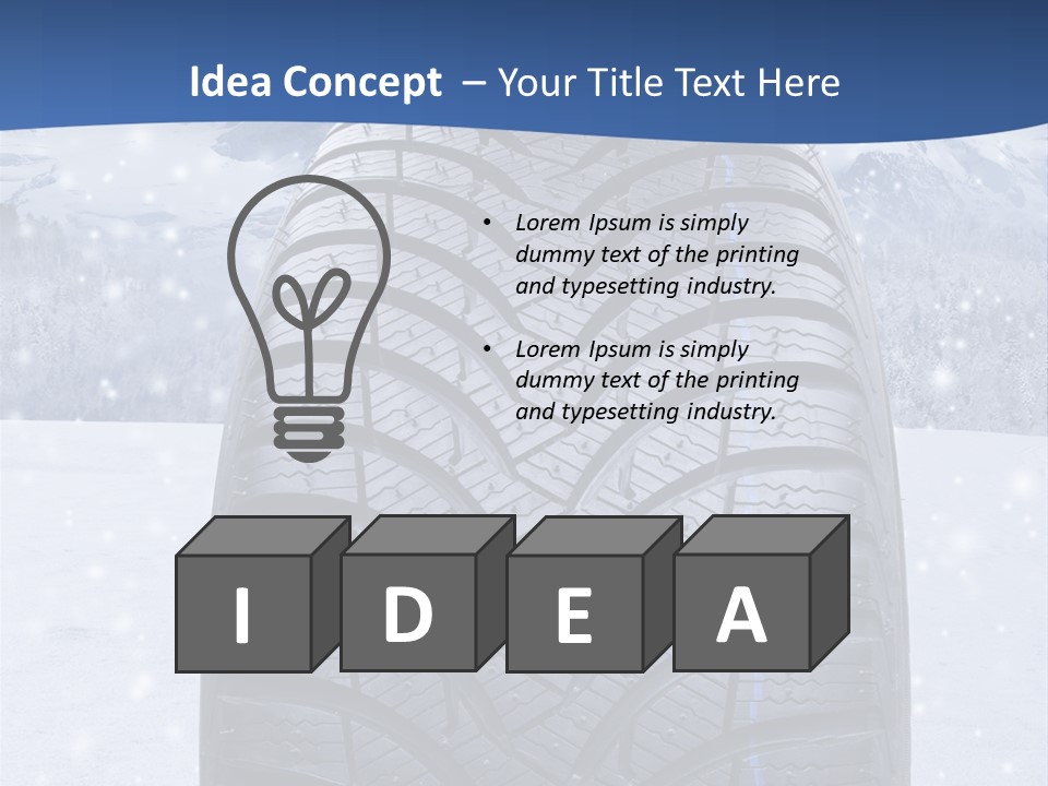 Rad Schneefahrbahn Schnee PowerPoint Template