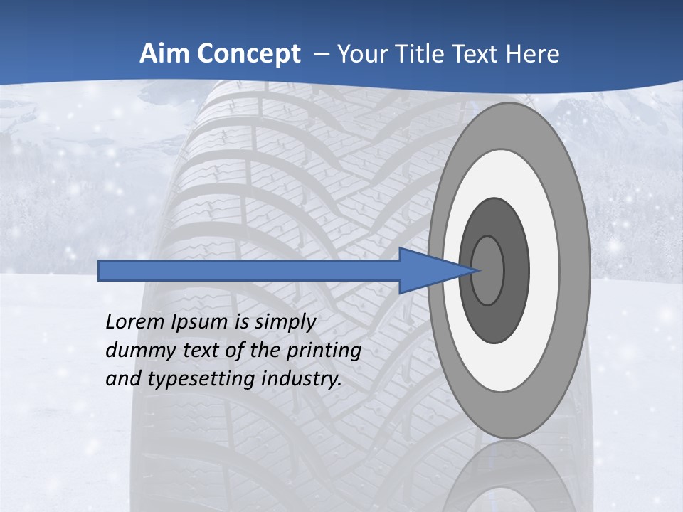 Rad Schneefahrbahn Schnee PowerPoint Template