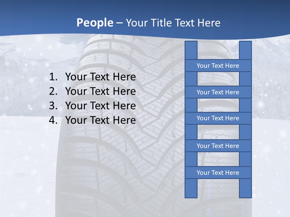 Rad Schneefahrbahn Schnee PowerPoint Template