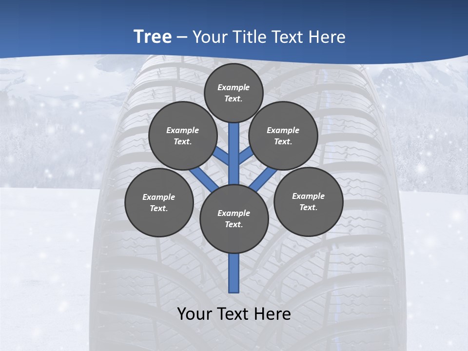 Rad Schneefahrbahn Schnee PowerPoint Template