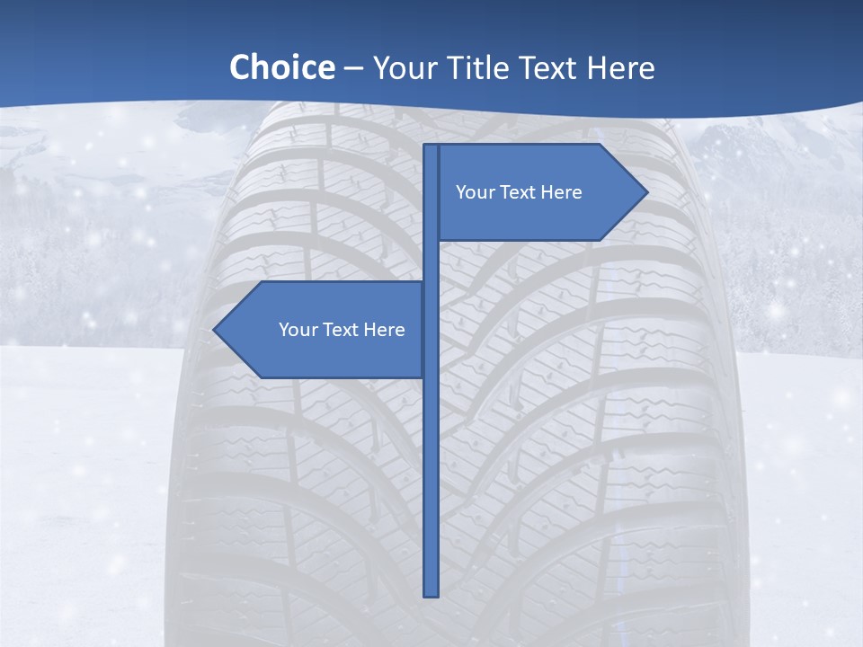 Rad Schneefahrbahn Schnee PowerPoint Template