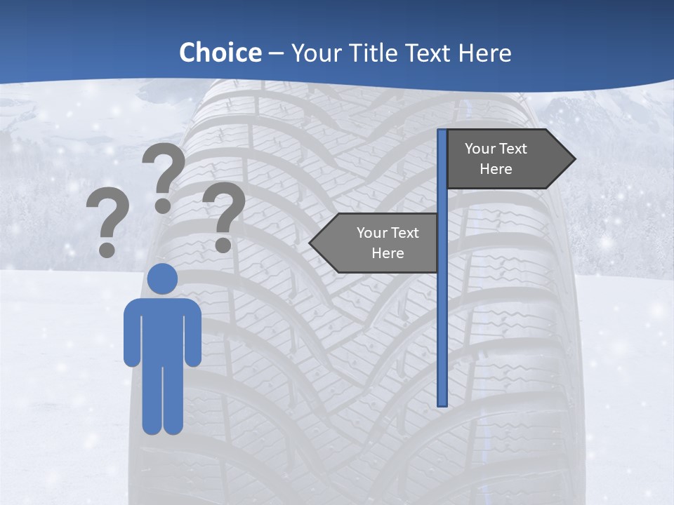 Rad Schneefahrbahn Schnee PowerPoint Template