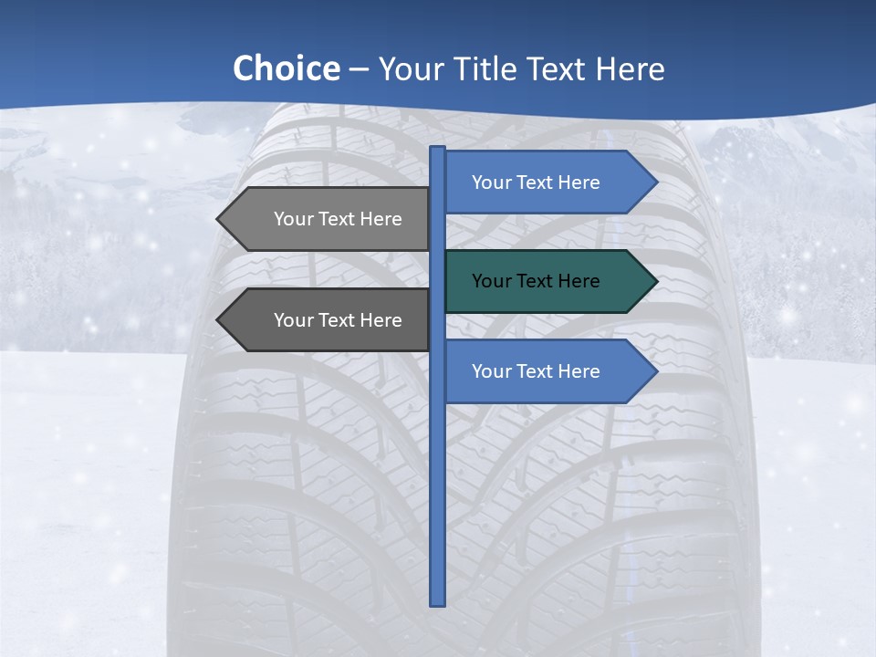 Rad Schneefahrbahn Schnee PowerPoint Template