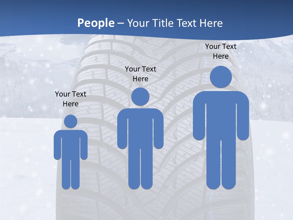 Rad Schneefahrbahn Schnee PowerPoint Template