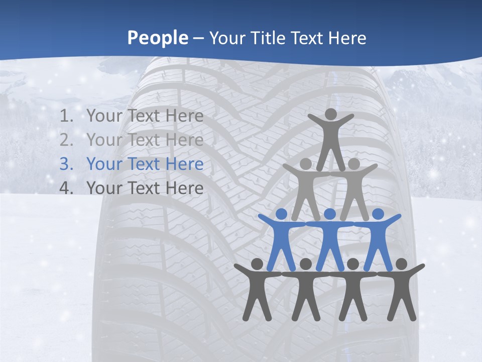 Rad Schneefahrbahn Schnee PowerPoint Template