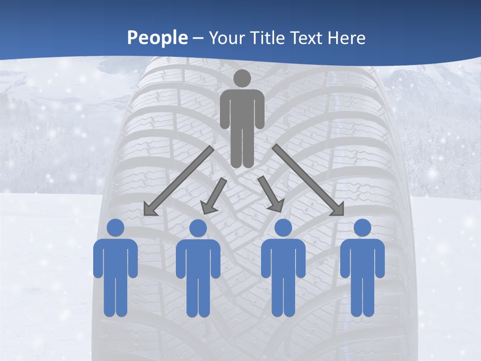 Rad Schneefahrbahn Schnee PowerPoint Template