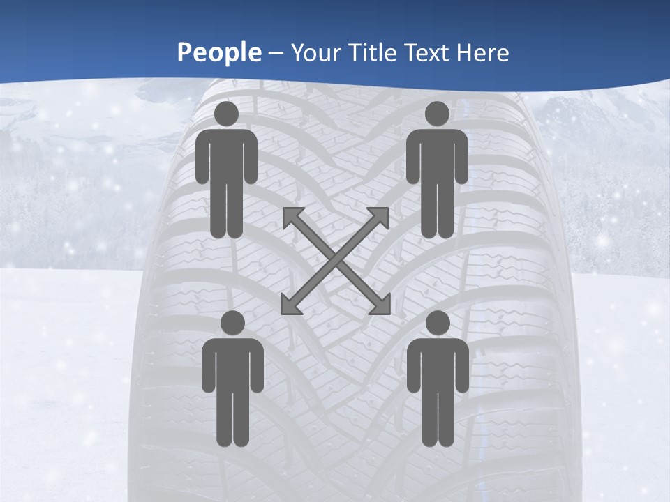 Rad Schneefahrbahn Schnee PowerPoint Template