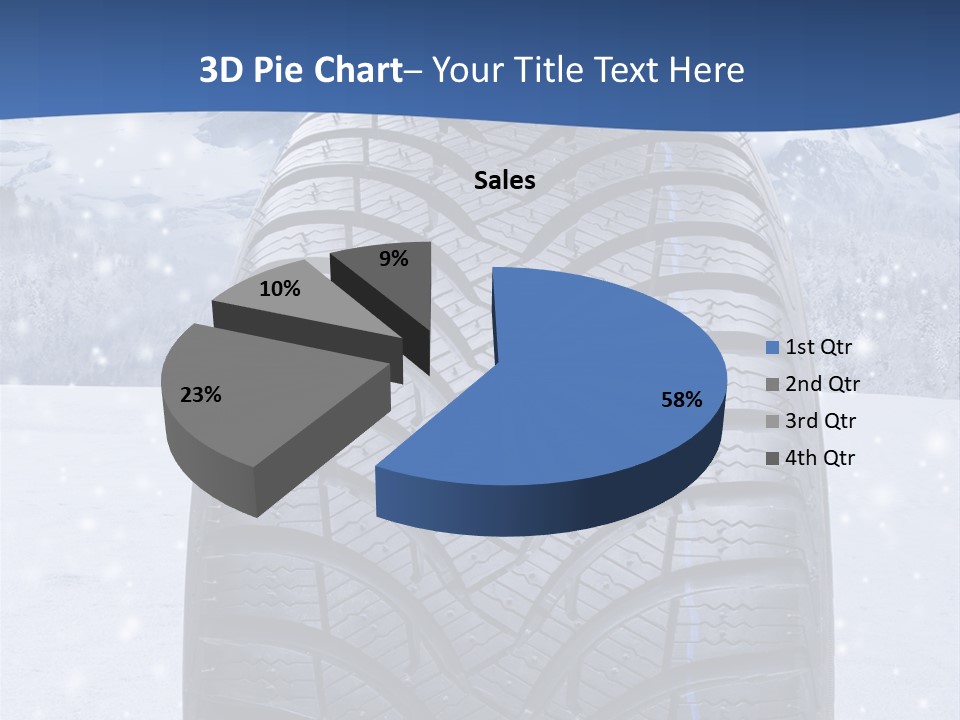 Rad Schneefahrbahn Schnee PowerPoint Template