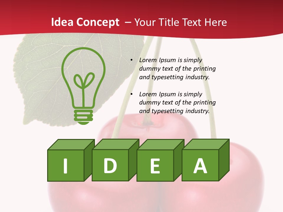Cherry Juicy Berry PowerPoint Template