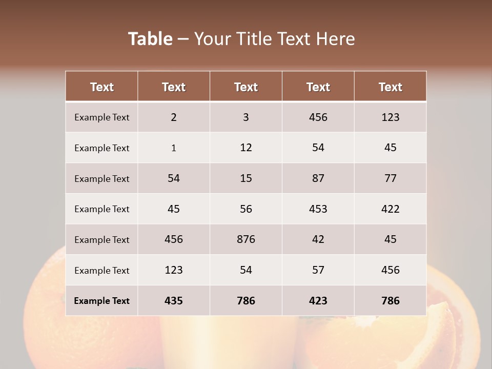 Cold Still Life Healthy PowerPoint Template