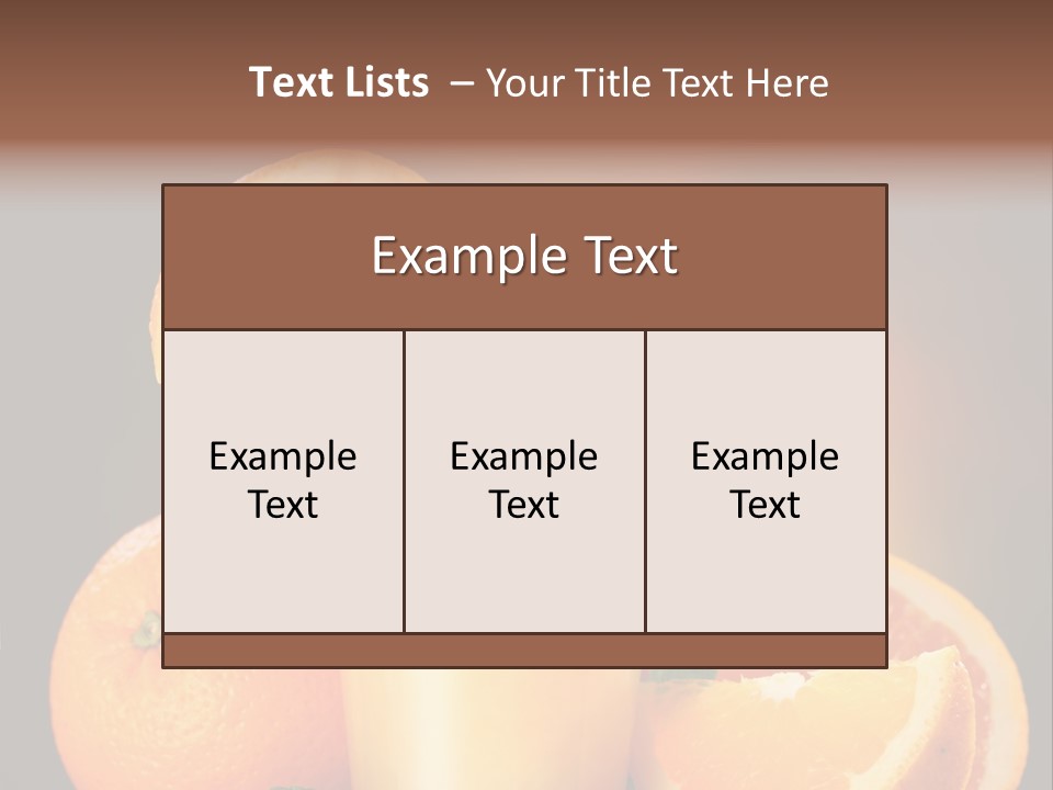 Cold Still Life Healthy PowerPoint Template