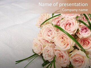 Bouquet Blossom Romance PowerPoint Template