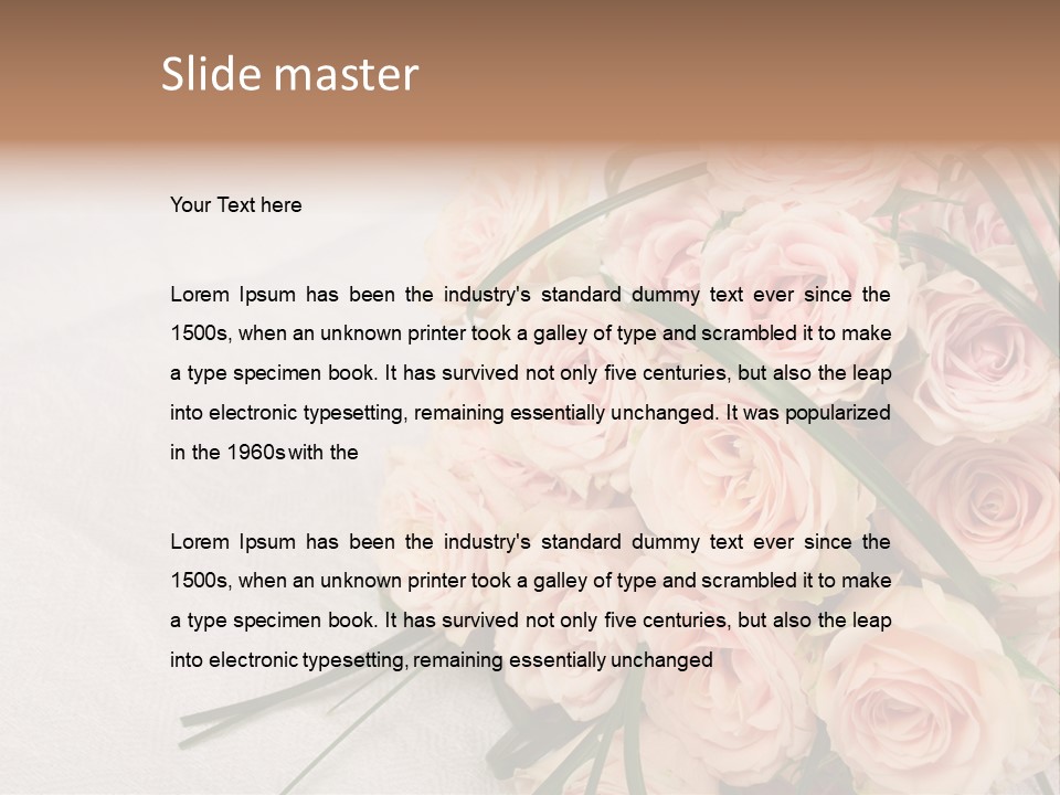 Bouquet Blossom Romance PowerPoint Template