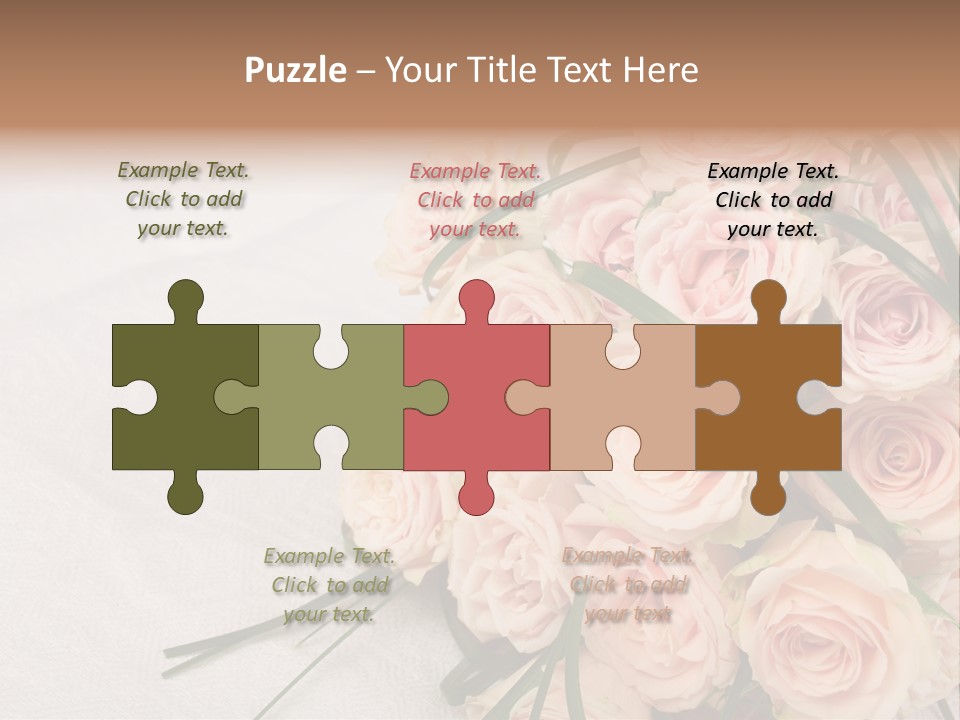 Bouquet Blossom Romance PowerPoint Template