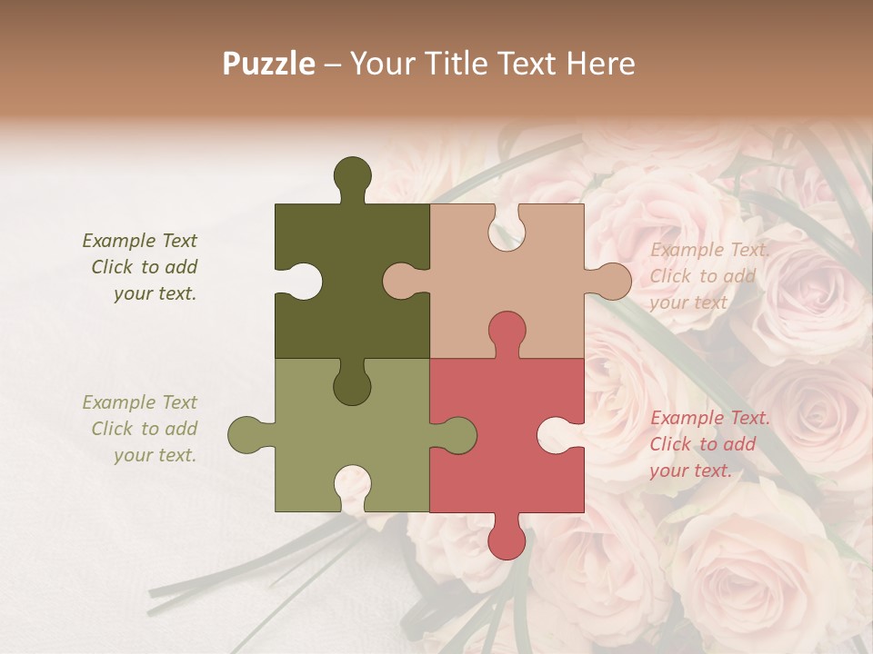 Bouquet Blossom Romance PowerPoint Template