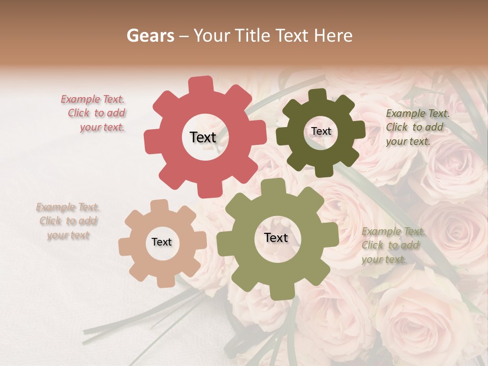 Bouquet Blossom Romance PowerPoint Template
