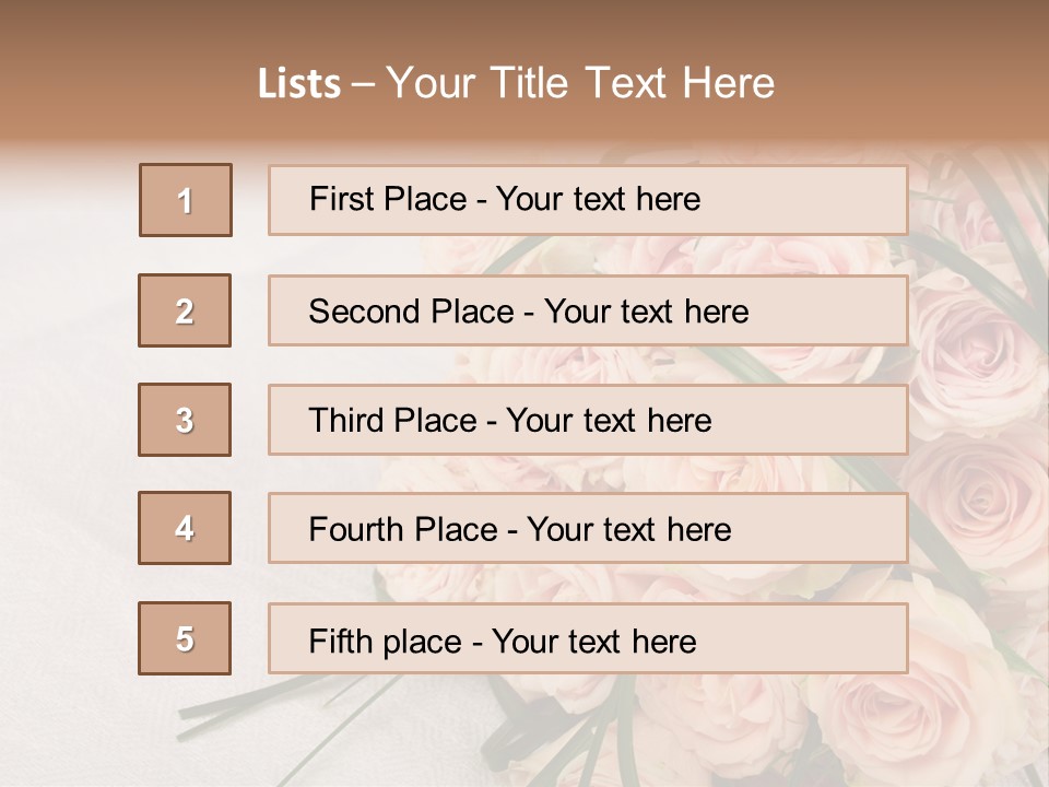Bouquet Blossom Romance PowerPoint Template