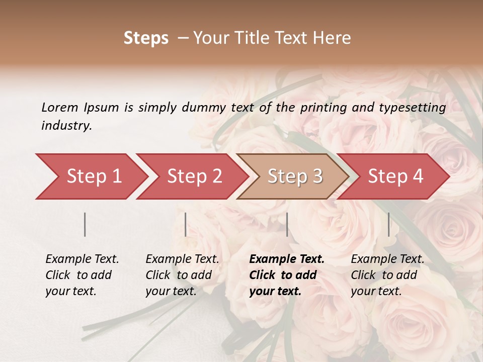 Bouquet Blossom Romance PowerPoint Template