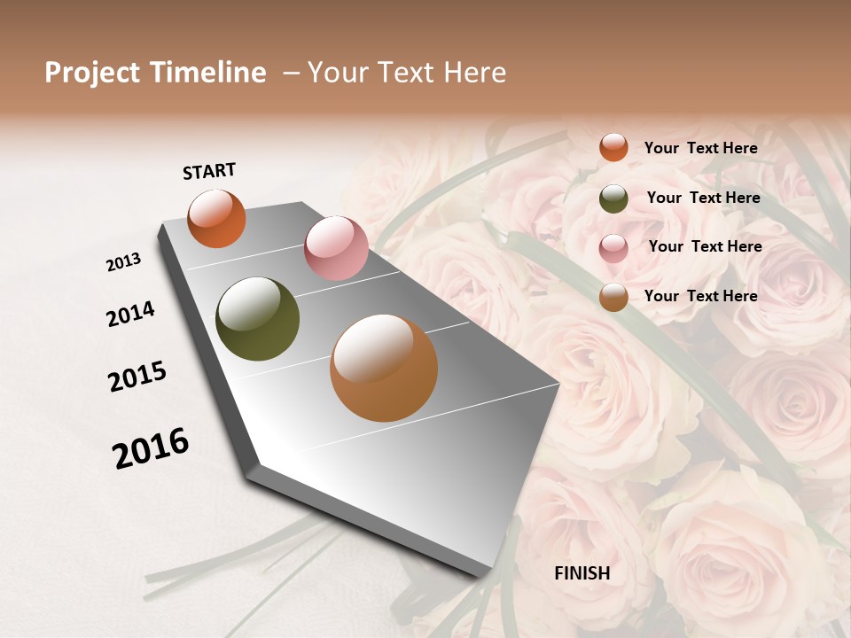 Bouquet Blossom Romance PowerPoint Template