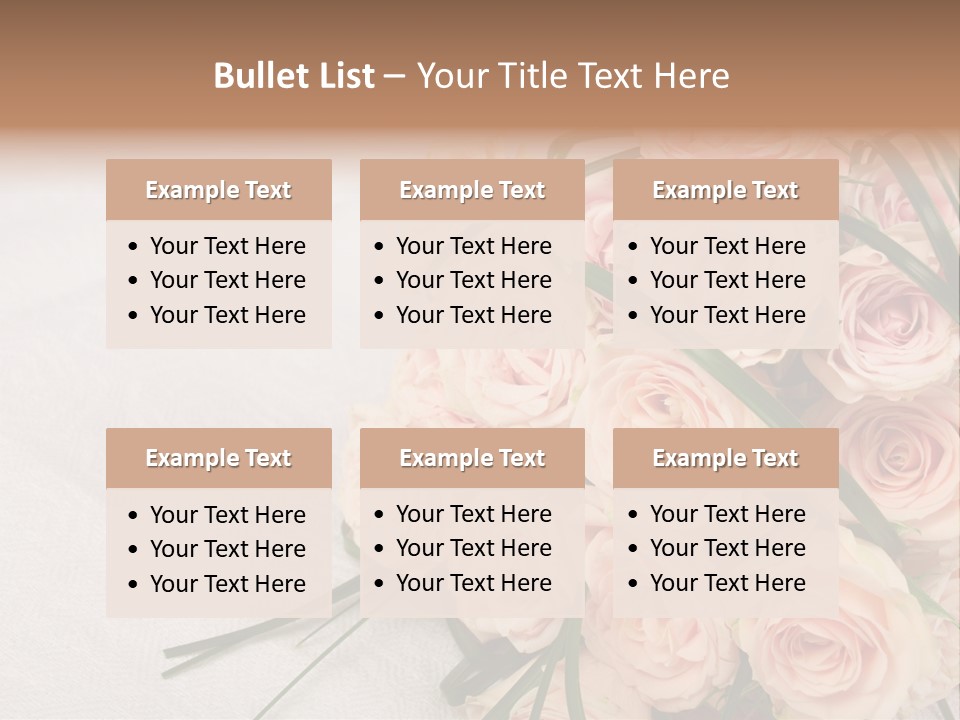 Bouquet Blossom Romance PowerPoint Template