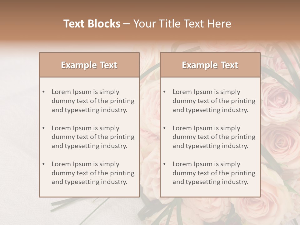 Bouquet Blossom Romance PowerPoint Template