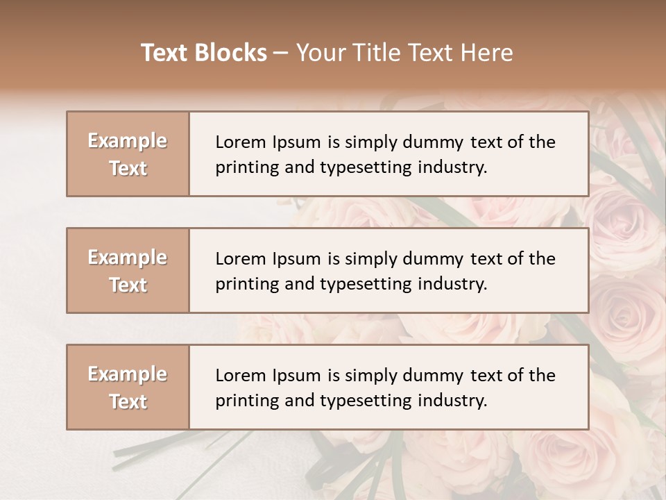 Bouquet Blossom Romance PowerPoint Template