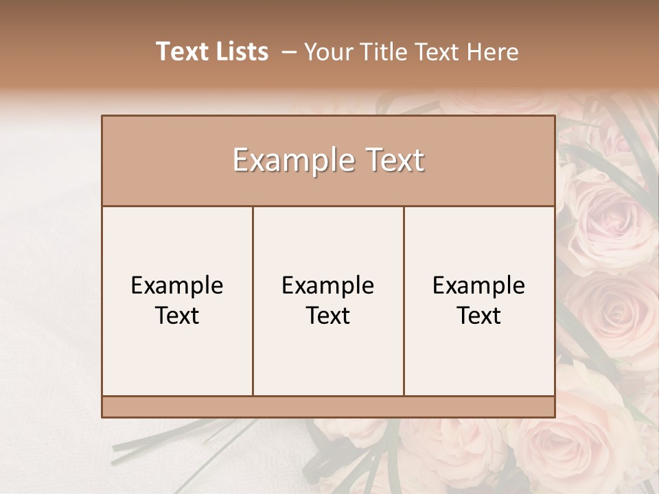 Bouquet Blossom Romance PowerPoint Template
