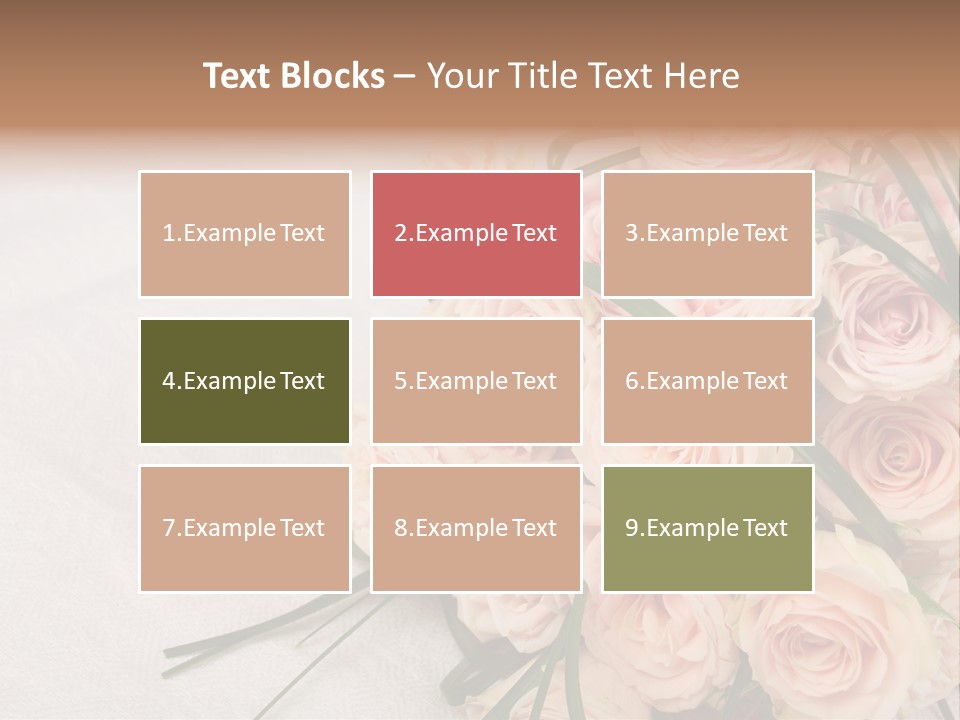 Bouquet Blossom Romance PowerPoint Template