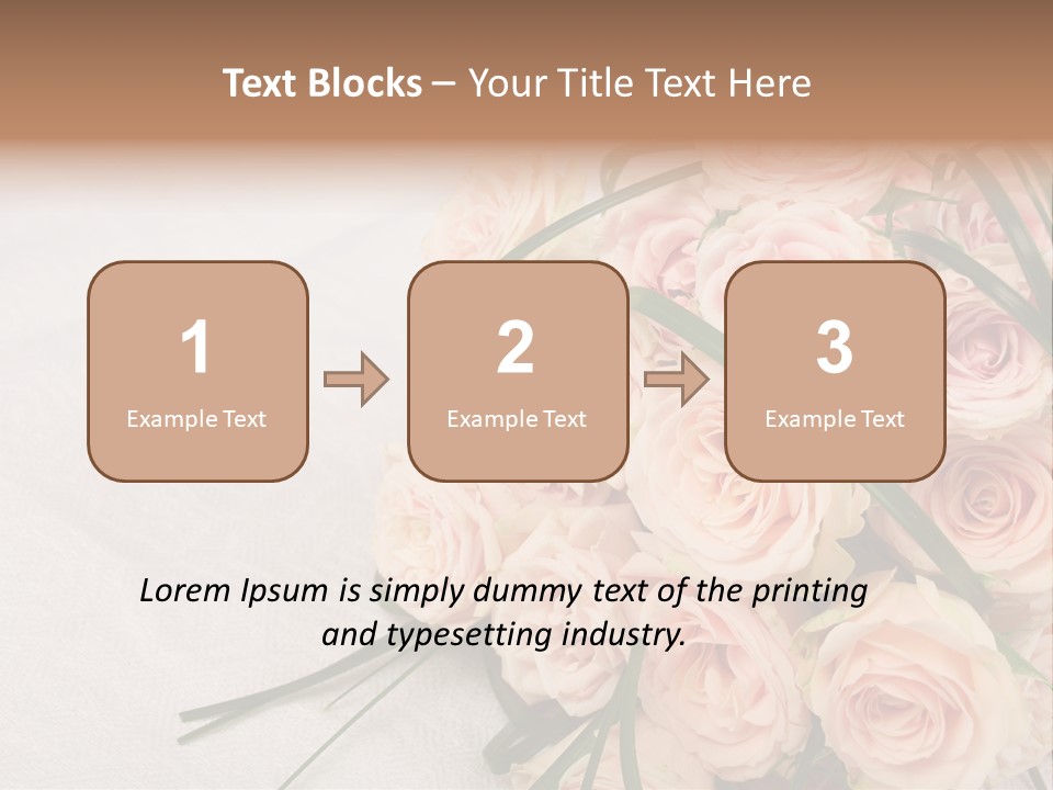 Bouquet Blossom Romance PowerPoint Template