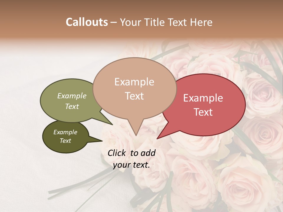 Bouquet Blossom Romance PowerPoint Template