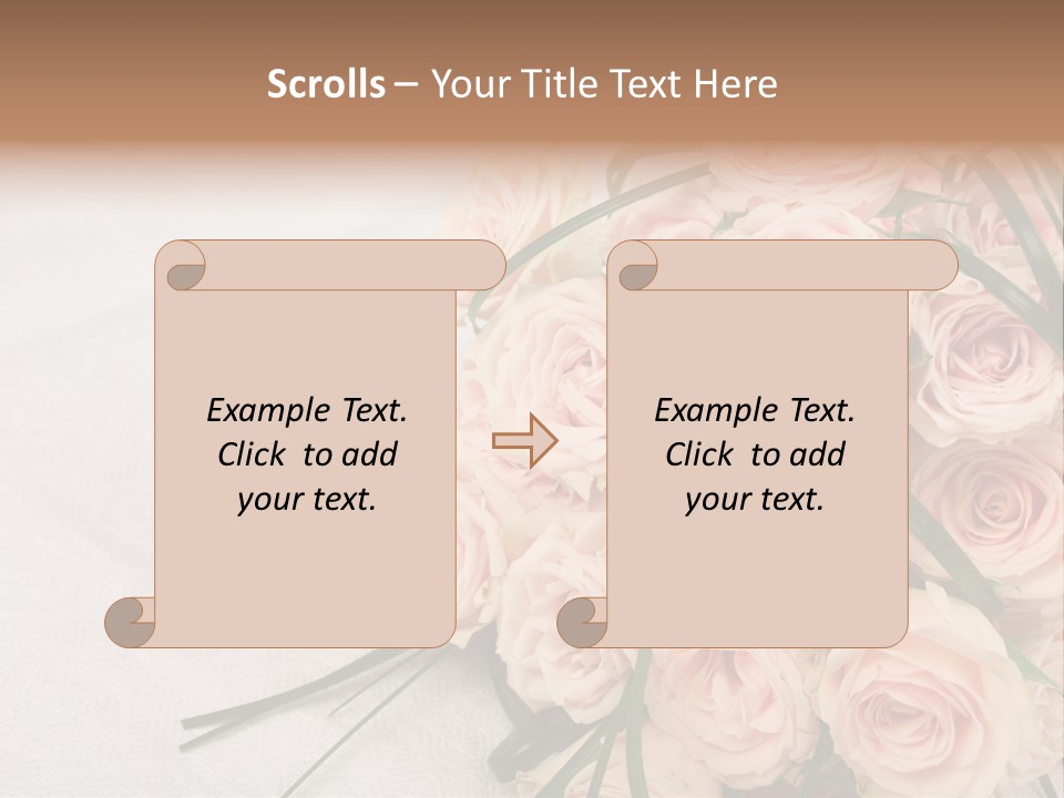 Bouquet Blossom Romance PowerPoint Template