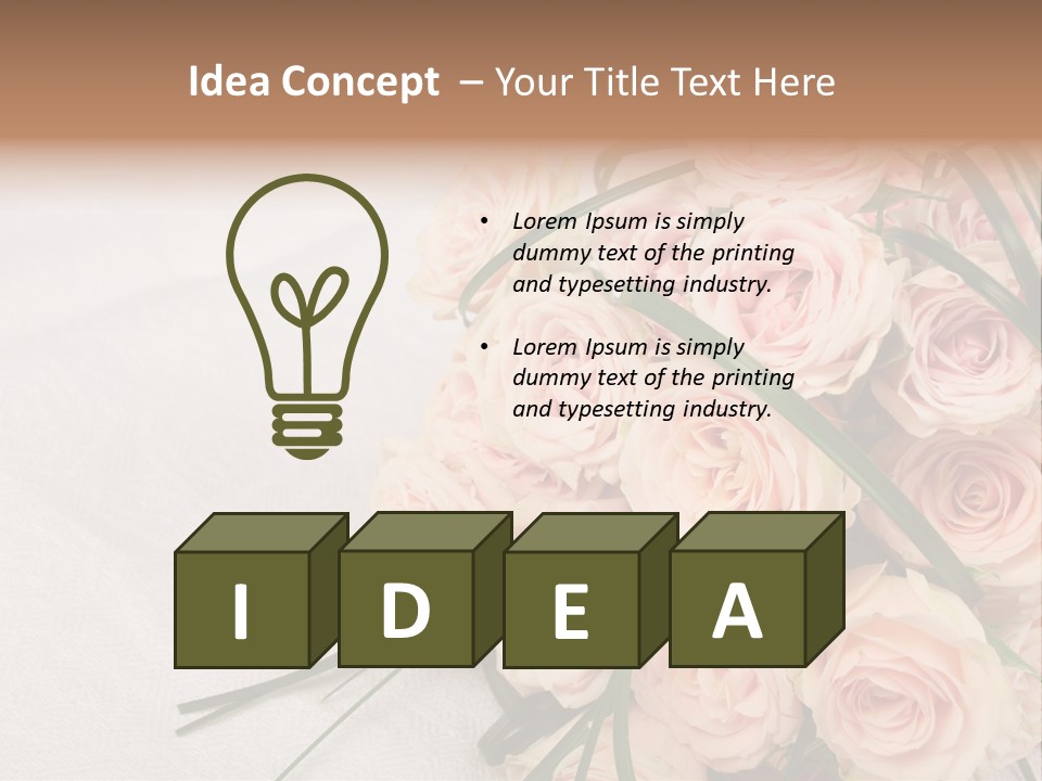 Bouquet Blossom Romance PowerPoint Template