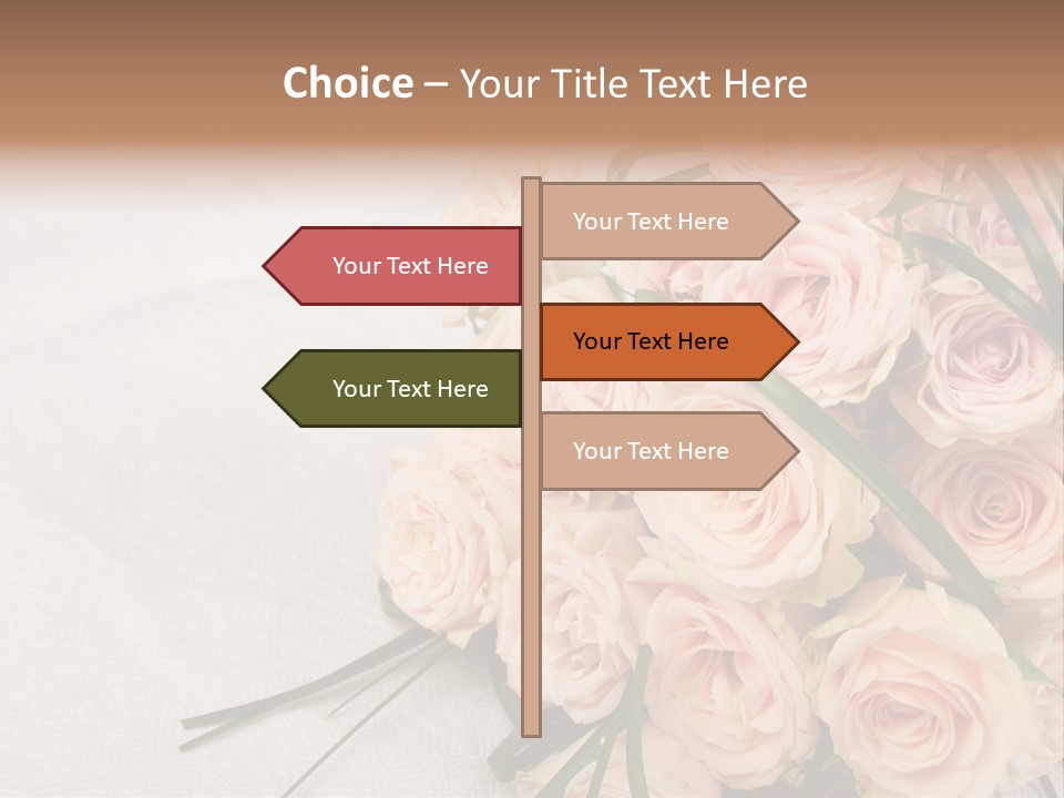 Bouquet Blossom Romance PowerPoint Template