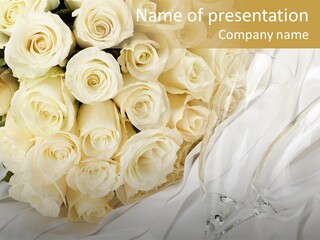 Rose Close Up Anniversary PowerPoint Template