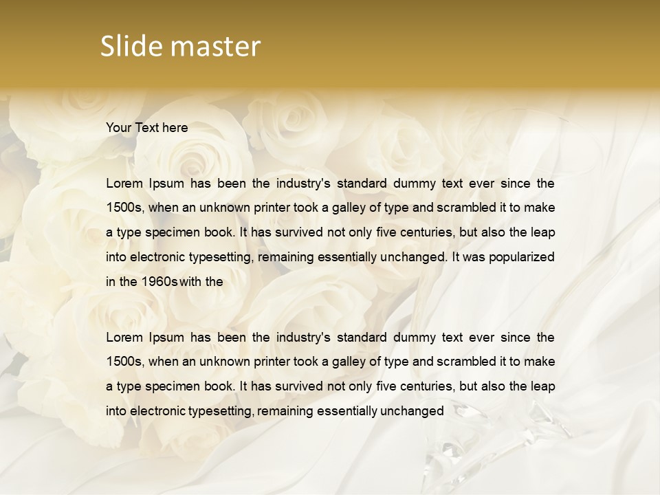 Rose Close Up Anniversary PowerPoint Template