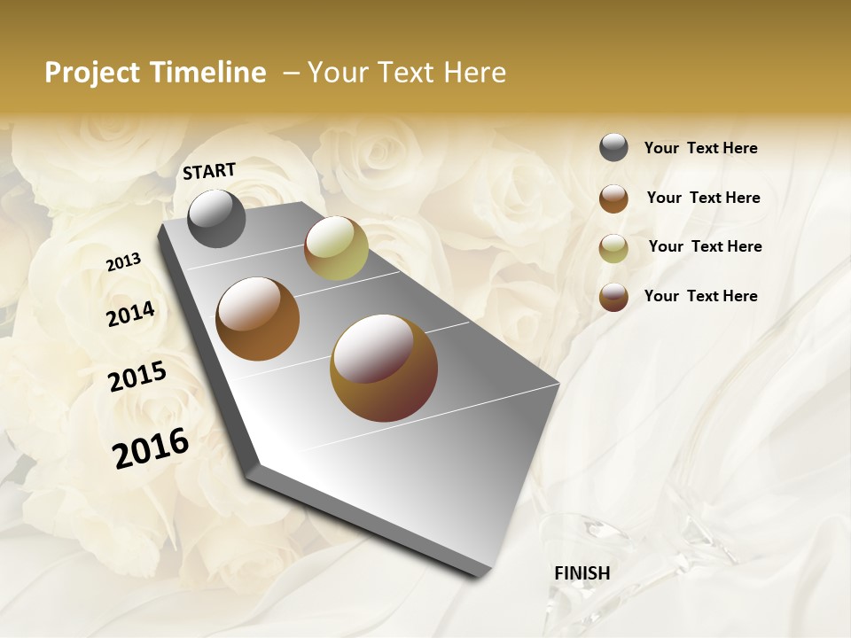 Rose Close Up Anniversary PowerPoint Template