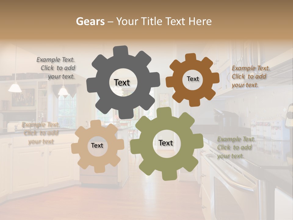 Wide Angle Shelves Interiors PowerPoint Template