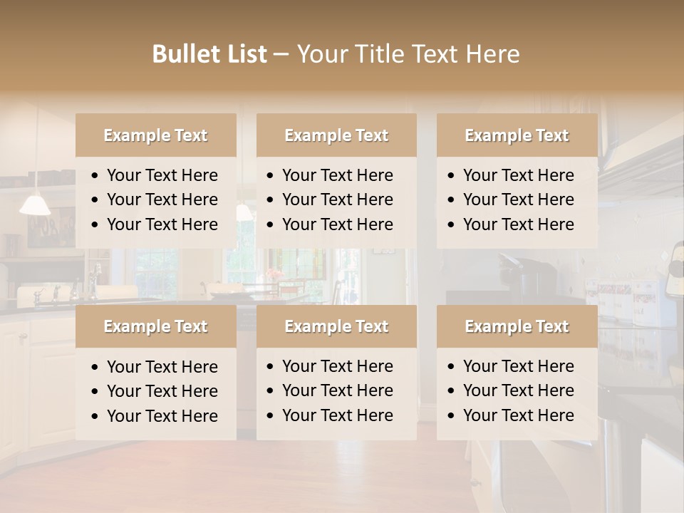 Wide Angle Shelves Interiors PowerPoint Template