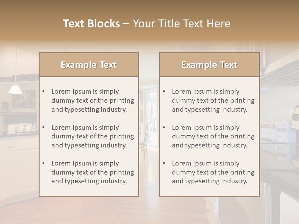 Wide Angle Shelves Interiors PowerPoint Template