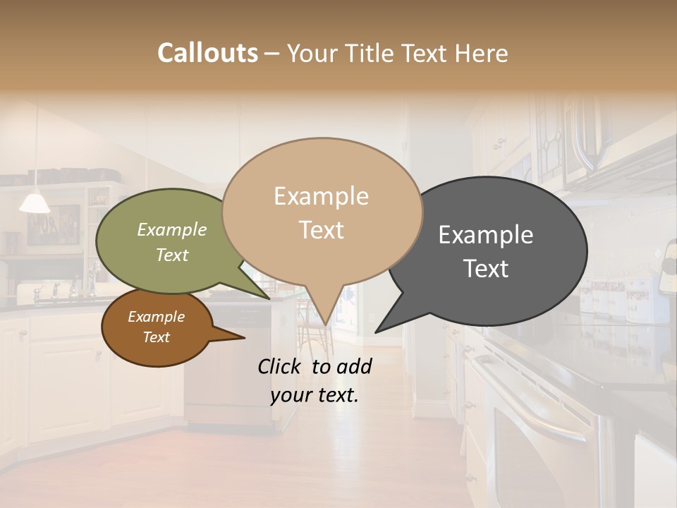 Wide Angle Shelves Interiors PowerPoint Template