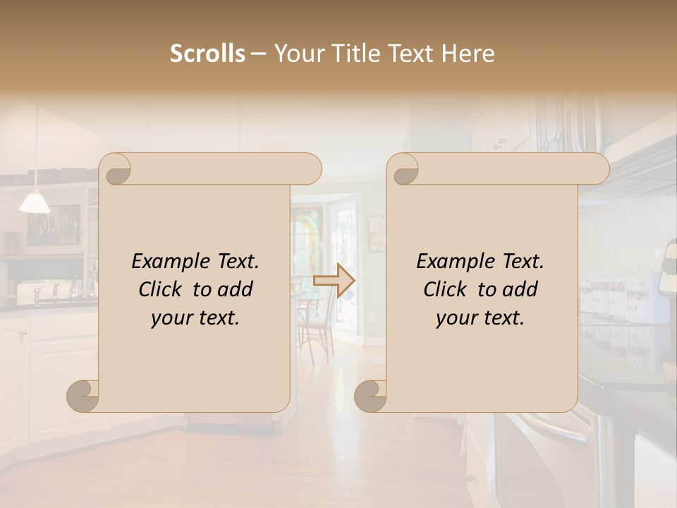 Wide Angle Shelves Interiors PowerPoint Template