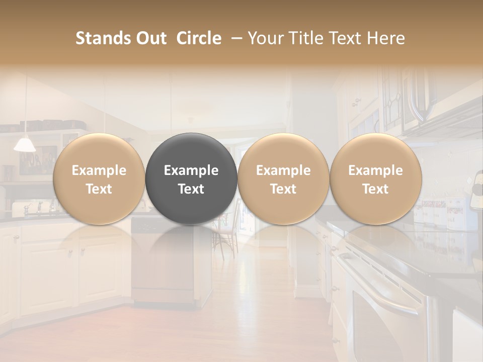 Wide Angle Shelves Interiors PowerPoint Template