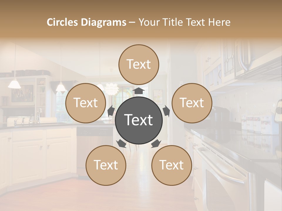 Wide Angle Shelves Interiors PowerPoint Template