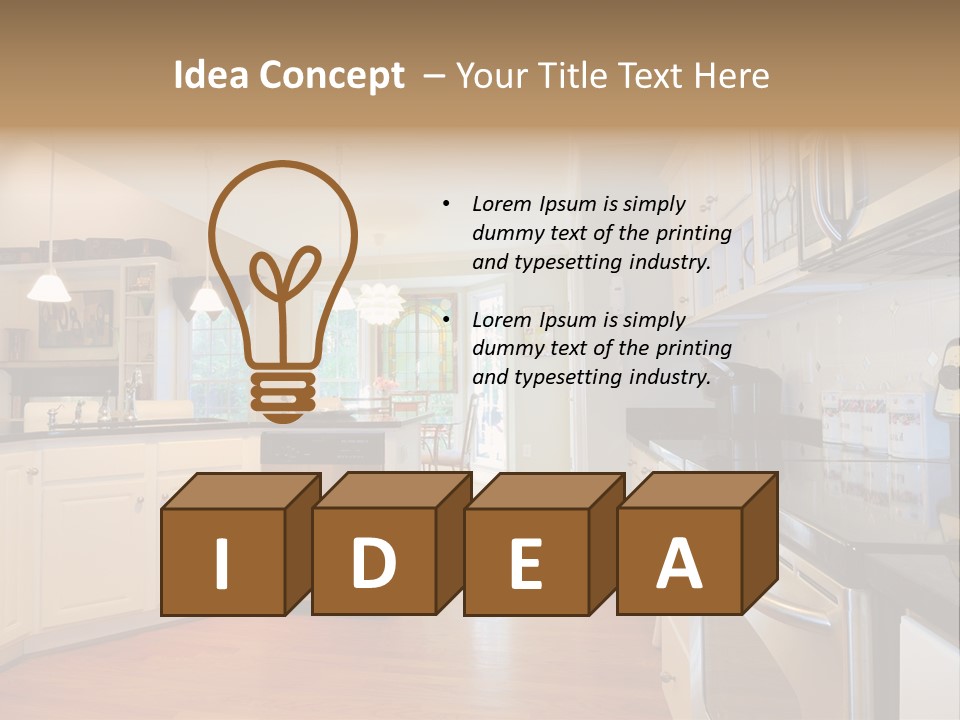 Wide Angle Shelves Interiors PowerPoint Template